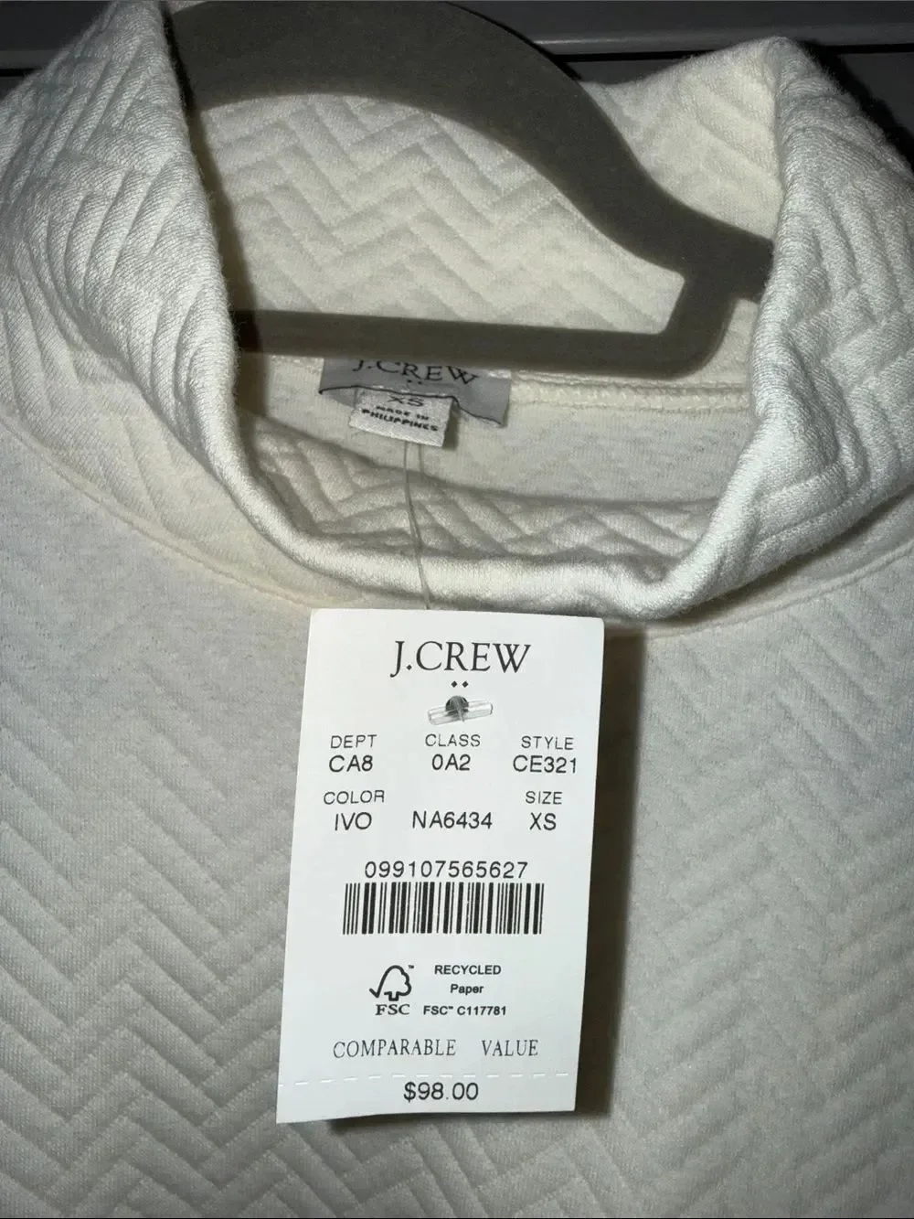 J. Crew soft cream